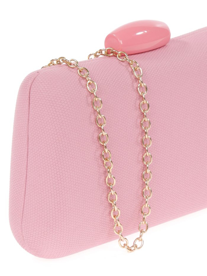 Clutch fiesta polipiel abalorio rosa
