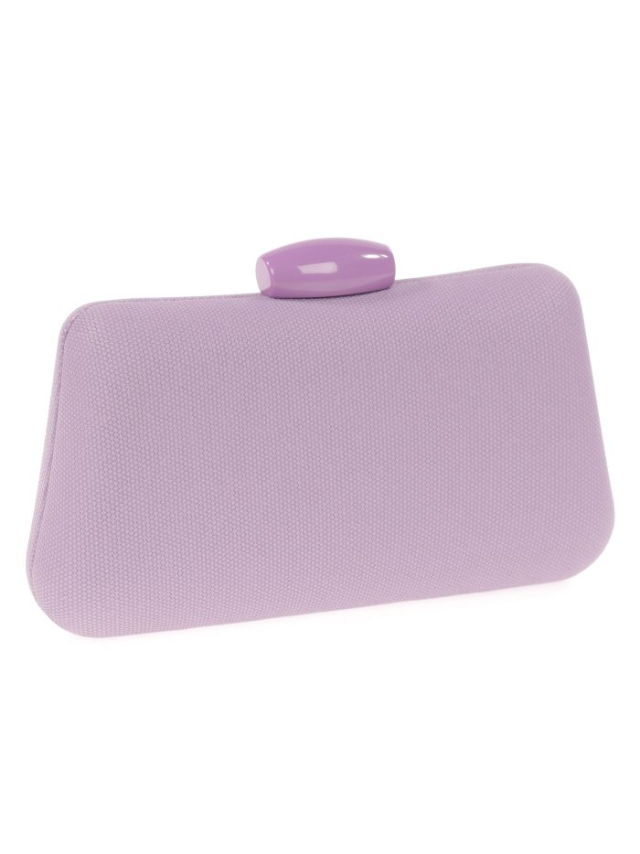 Violette Kunstleder-Perlen-Party-Clutch