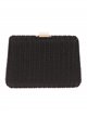 Embroidered clutch negro