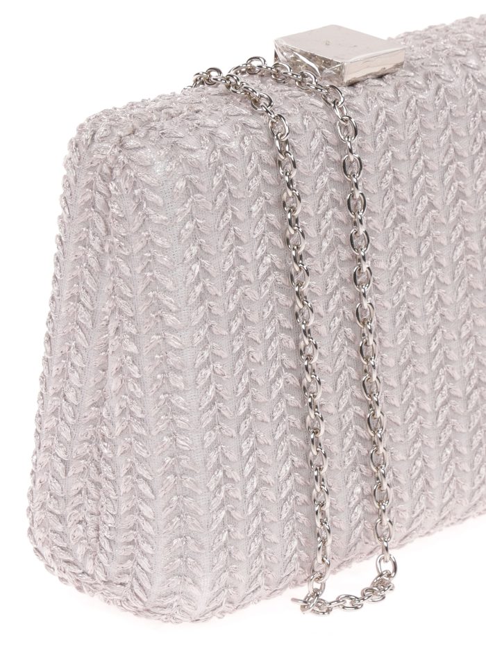 Clutch fiesta bordado plata