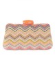 Clutch fiesta efecto rafia abalorio multi-naranja