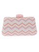 Clutch fiesta efecto rafia abalorio multi-rosa