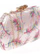 Embroidered clutch rosa