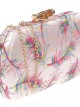 Clutch fiesta bordado rosa