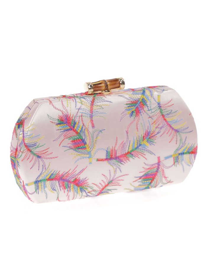 Clutch fiesta bordado rosa
