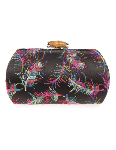 Clutch fiesta bordado negro