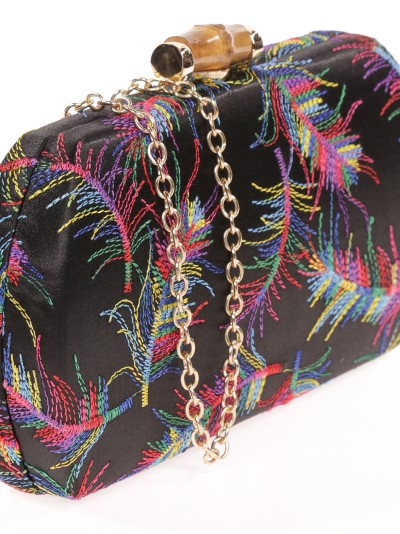 Clutch fiesta bordado negro 2