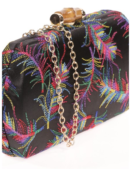 Clutch fiesta bordado negro