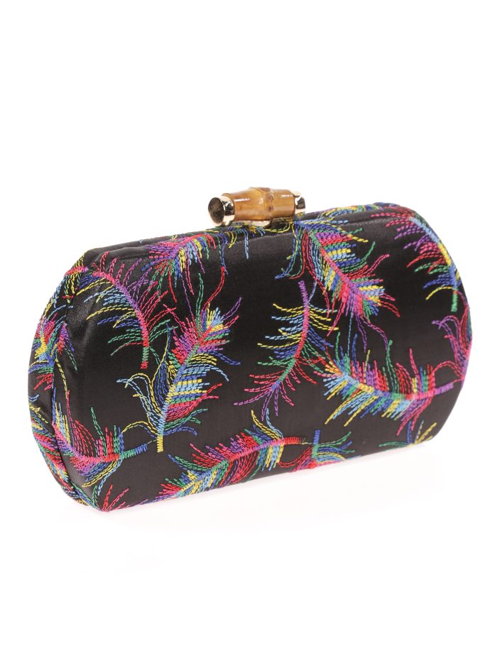 Clutch fiesta bordado negro