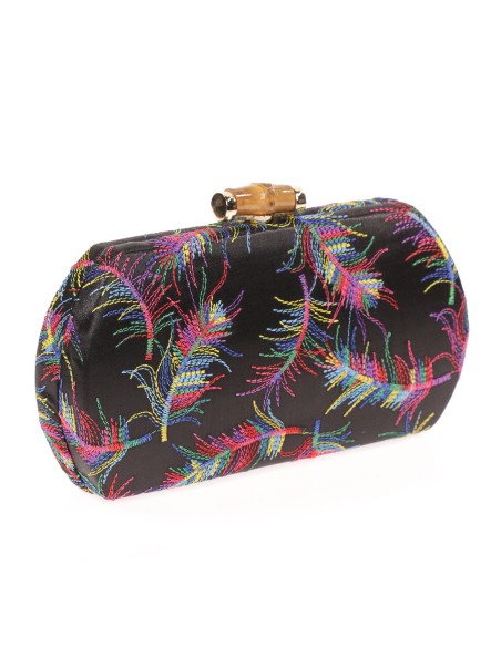 Clutch fiesta bordado negro