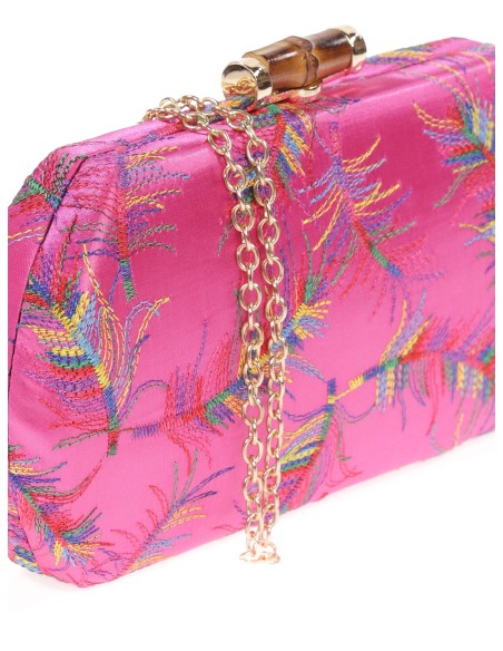 Clutch fiesta bordado buganvilla