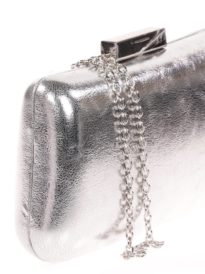 Clutch fiesta metalizado plata