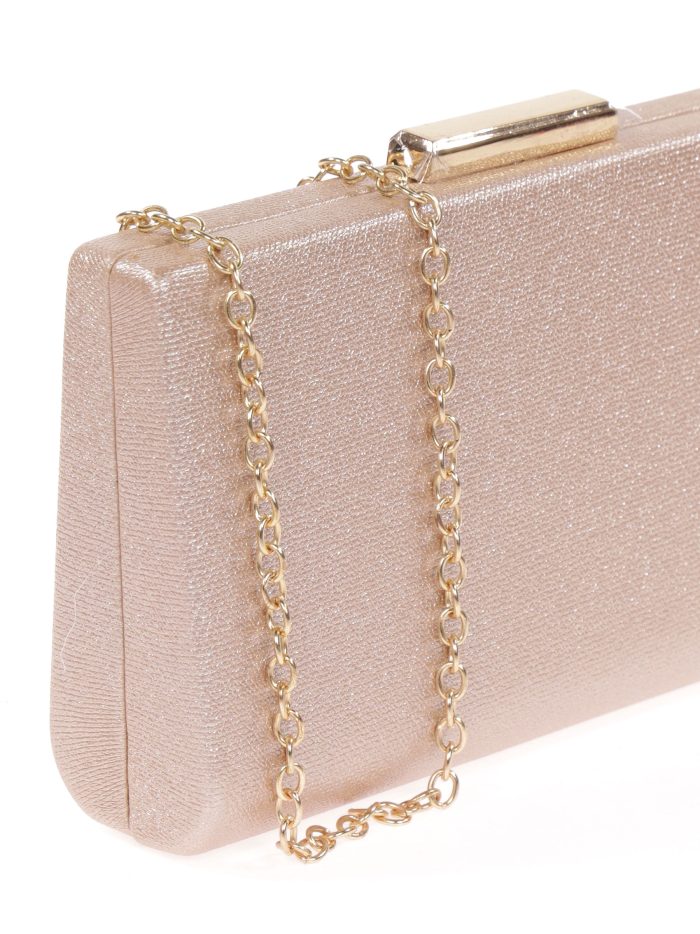 Clutch fiesta metalizado champan