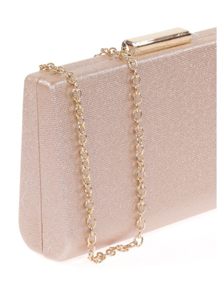 Clutch fiesta metalizado champan