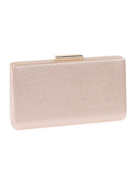 Clutch fiesta metalizado champan