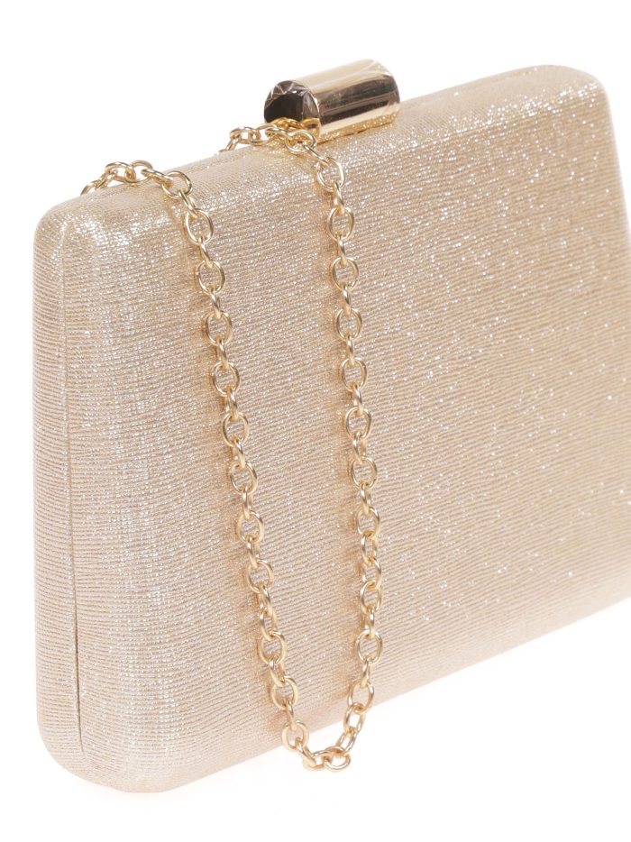 Clutch fiesta metalizado oro
