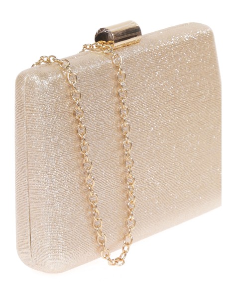 Clutch fiesta metalizado oro