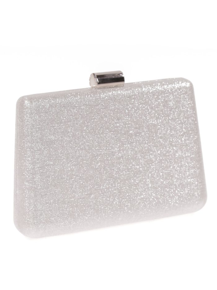 Clutch fiesta metalizado plata