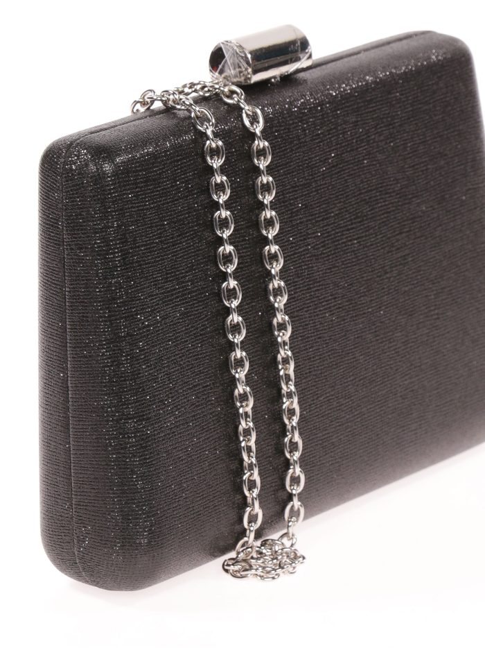 Clutch fiesta metalizado negro