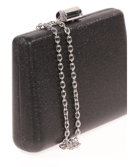 Clutch fiesta metalizado negro