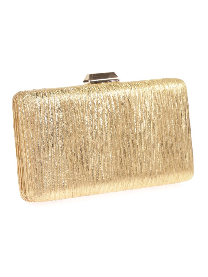 Clutch fiesta metalizado oro