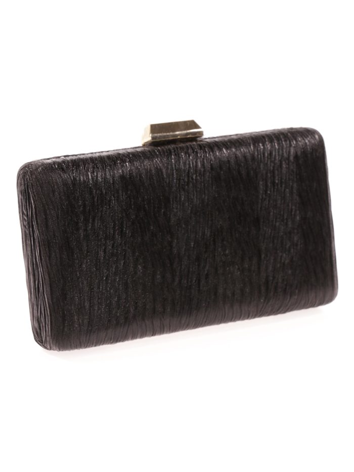 Clutch fiesta metalizado negro