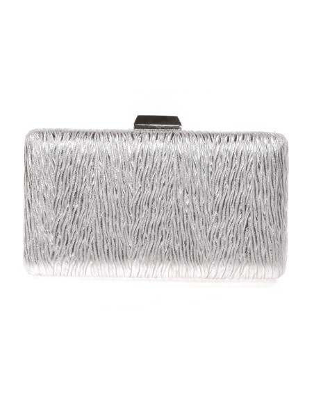 Clutch fiesta metalizado plata