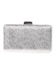 Clutch fiesta metalizado plata