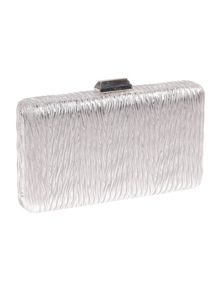 Clutch fiesta metalizado plata