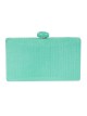 Clutch fiesta efecto rafia abalorio verde