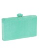 Clutch fiesta efecto rafia abalorio verde