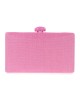 Clutch fiesta efecto rafia abalorio fucsia