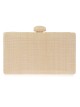 Clutch fiesta efecto rafia abalorio beige