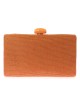 Clutch fiesta efecto rafia abalorio naranja