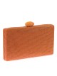 Clutch fiesta efecto rafia abalorio naranja