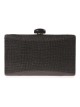 Clutch fiesta efecto rafia abalorio negro