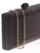 Clutch fiesta efecto rafia abalorio negro