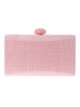 Clutch fiesta efecto rafia abalorio rosa