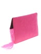 Cartera fiesta antelina flecos fucsia