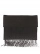 Fringed suede effect clutch negro
