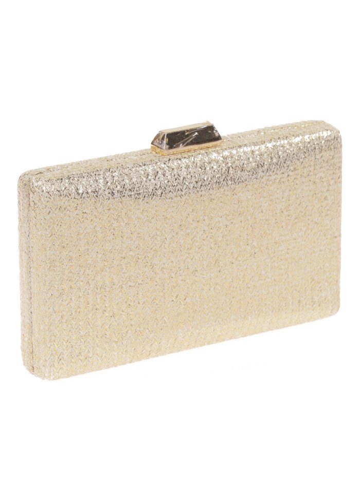 Clutch fiesta rafia oro-claro