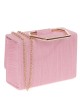 Clutch fiesta polipiel efecto rafia rosa