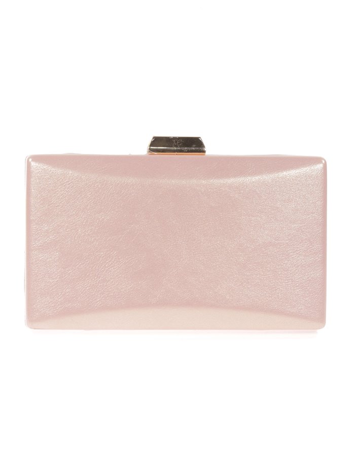 Faux leather clutch rosa
