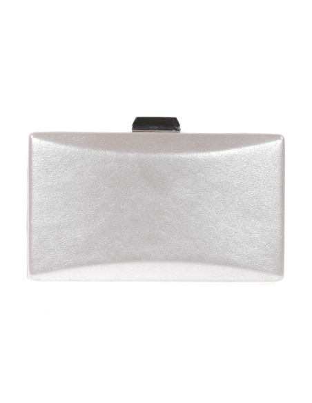 Clutch fiesta polipiel plata