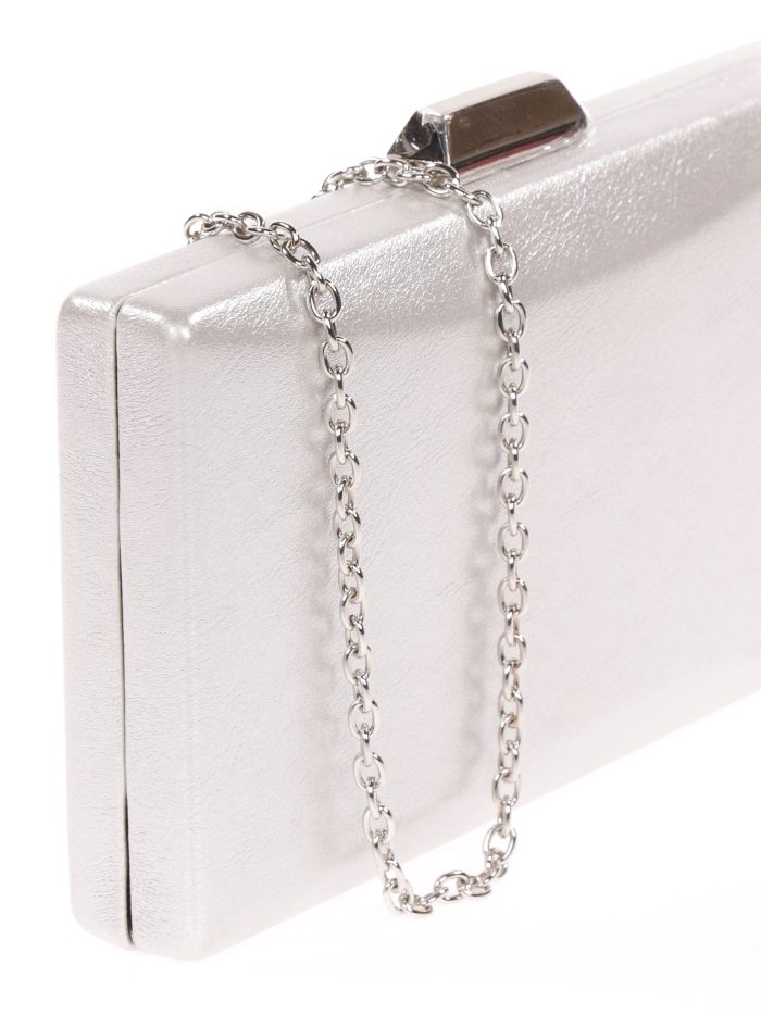 Clutch fiesta polipiel plata