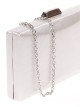 Clutch fiesta polipiel plata
