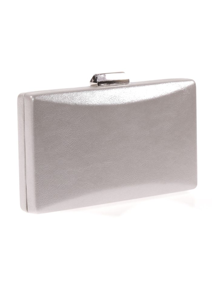 Clutch fiesta polipiel plata