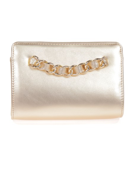 Cartera fiesta polipiel cadena oro