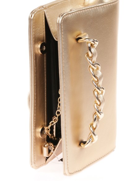 Cartera fiesta polipiel cadena oro