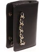 Faux leather clutch with chain negro